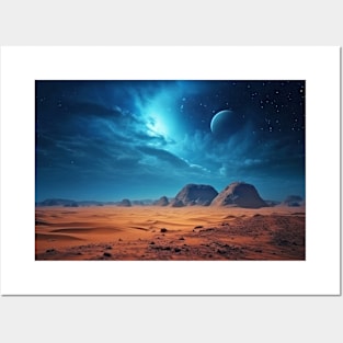 Desert Sand Land Serene Landscape Posters and Art